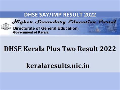 keralaresults.nic.in|Kerala Examination Results 2022 .